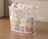 Panier à Linge Pliable Grande Capacité en Maille Respirante