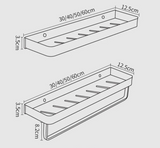Étagère d’Angle Murale en Aluminium – Organiseur Sans Perçage pour Salle de Bain & Douche
