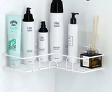 CornerSteel – Étagère d’Angle Murale pour Salle de Bain et Cuisine avec Support de Rangement en Métal