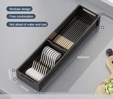 Organisateur de Tiroir Extensible SlideDry – Panier Réglable pour Vaisselle et Ustensiles de Cuisine