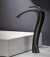 Robinet de lavabo en laiton chromé brillant avec mitigeur eau chaude et froide et cartouche anti-fuite