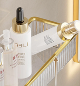 CrystalCorner – Étagère d’Angle Auto-Adhésive en Acrylique pour Salle de Bain