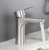 Robinet de lavabo en acier inoxydable avec mitigeur – Design moderne pour salle de bain