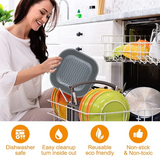 EcoBake – Moule Carré en Silicone Réutilisable pour Airfryer et Four