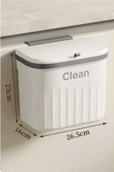 Poubelle Murale Compacte 3-en-1 avec Couvercle Hermétique – 8.5L / 12L | Gain de Place &Anti-Odeurs
