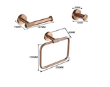 Ensemble d’Accessoires de Salle de Bain RoséLuxe – 6 Pièces en Acier Brossé Finition Rosé