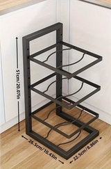 ChefSort – Organisateur Réglable pour Casseroles et Poêles en Acier