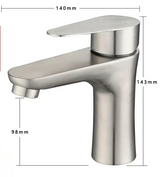 Robinet de lavabo en acier inoxydable avec mitigeur – Design moderne pour salle de bain