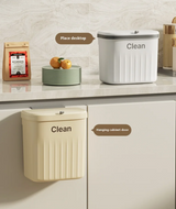 Poubelle Murale Compacte 3-en-1 avec Couvercle Hermétique – 8.5L / 12L | Gain de Place &Anti-Odeurs