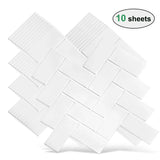 Stickers Muraux 3D Effet Carrelage – Set de 10 Plaques Auto-adhésives Résistantes à la Chaleur et à l’Eau