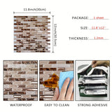 Carreaux Muraux Adhésifs 3D Effet Mosaïque Dorée