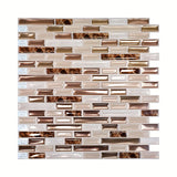 Carreaux Muraux Adhésifs 3D Effet Mosaïque Dorée