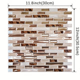 Carreaux Muraux Adhésifs 3D Effet Mosaïque Dorée