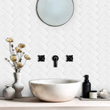 Stickers Muraux 3D Effet Carrelage – Set de 10 Plaques Auto-adhésives Résistantes à la Chaleur et à l’Eau
