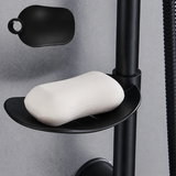 Ensemble de douche pluie avec mitigeur et douchette – système pour baignoire en acier inoxydable finition noire ou chromée