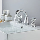 Mitigeur de Lavabo Doré – 8 pouces | Double Poignée | Design Classique | Montage Sur Plat