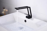 Robinet Cascade WaveLine – Mitigeur Monocommande pour Vasque, Design Moderne Noir/Chrome/Blanc/Or