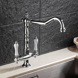 Mitigeur de Cuisine Bronze à Double Levier – Eau Chaude & Froide