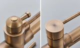 Mitigeur de Cuisine 2 Voies Vintage – Robinet en Laiton Antique avec Filtration et Douchette Extractible 360°