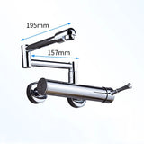 Robinet Mural AquaTurn Noir – Mitigeur Cuisine Pivotant 360° avec Eau Chaude & Froide