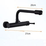 Robinet Mural AquaTurn Noir – Mitigeur Cuisine Pivotant 360° avec Eau Chaude & Froide