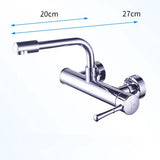 Robinet Mural AquaTurn Noir – Mitigeur Cuisine Pivotant 360° avec Eau Chaude & Froide