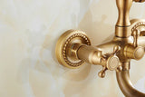Robusta Douche Set Murale – Mitigeur en Laiton avec Douchette et Bec Longue | Style Rétro Élégant