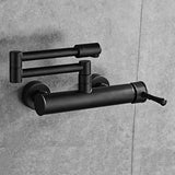 Robinet Mural AquaTurn Noir – Mitigeur Cuisine Pivotant 360° avec Eau Chaude & Froide