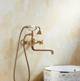Robusta Douche Set Murale – Mitigeur en Laiton avec Douchette et Bec Longue | Style Rétro Élégant