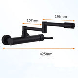 Robinet Mural AquaTurn Noir – Mitigeur Cuisine Pivotant 360° avec Eau Chaude & Froide