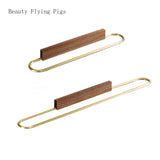 NordicWood – Porte-Serviettes Compact en Aluminium et Bois Massif