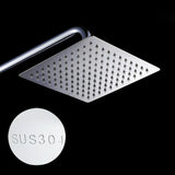 AquaLux – Pommeau de Douche Plafond Carré en Acier Inoxydable