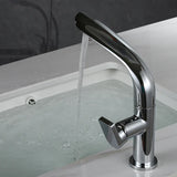 LumiBath – Robinet de Lavabo Pivotant en Laiton et Acier Inoxydable