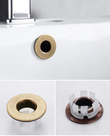 ÉléganceRetro BasinCover – Cache Trop-Plein Premium en Laiton pour Lavabo (Noir, Argent, Or, Bronze Vintage)