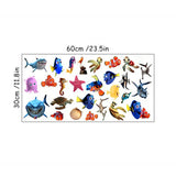 Stickers Muraux 3D Animaux Marins – Décoration Ludique et Sécurisée pour Enfants