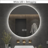 GlowAura – Miroir LED Rond Intelligent avec Éclairage Réglable et Fonction Antibuée (40 / 50 / 60 cm)