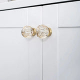Bouton de Meuble Cristal Éclat Champagne