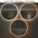 GlowAura – Miroir LED Rond Intelligent avec Éclairage Réglable et Fonction Antibuée (40 / 50 / 60 cm)
