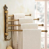 AntikGold – Porte-Serviettes Mural Pliable en Aluminium