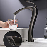 Robinet de lavabo en laiton chromé brillant avec mitigeur eau chaude et froide et cartouche anti-fuite