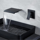 Waterval Wastafelkraan – Dubbele Handvatten | Chroom & Mat Zwart | 2-Gats Wand- of Tafelmontage