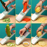 ChefSlice – Coupe-Légumes 6-en-1 avec Lames Interchangeables en Acier Inoxydable