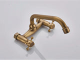 Mitigeur Mural Orbis 360° – Robuste Armature Vintage en Laiton ou Bronze Noir pour Lavabo