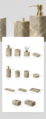 Ensemble Salle de Bain Luxe en Marbre Naturel