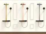 Colonne de douche thermostatique encastrée en laiton – Ensemble haut de gamme avec pomme de douche effet pluie