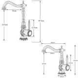 HeritageFlow – Robinet de Cuisine Rétro en Bronze Antique avec Bec Extractible et Pivotant