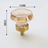 Bouton de Meuble Cristal Éclat Champagne