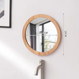 Miroir Mural Nordic Wood – Miroir en Verre avec Cadre en Bois Naturel