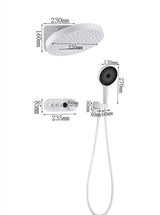 ThermoRain Prestige – Ensemble Douche Thermostatique Murale 3-en-1 en Laiton Brossé