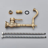 HeritageFlow – Robinet de Cuisine Rétro en Bronze Antique avec Bec Extractible et Pivotant